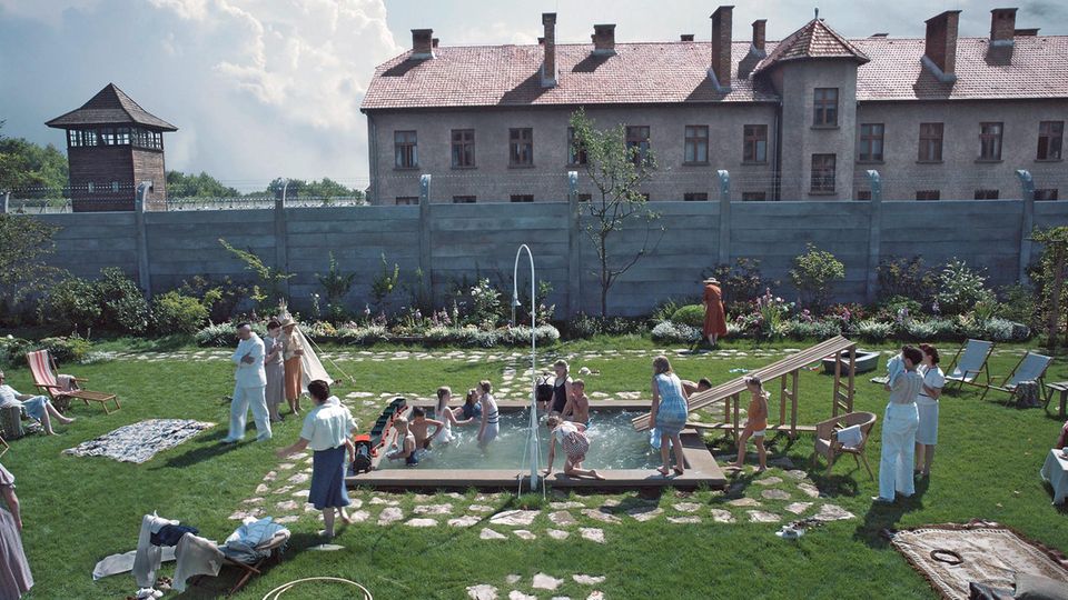 In the Höß family’s garden.  Scene from Jonathan Glazer's film "The Zone of Interest"