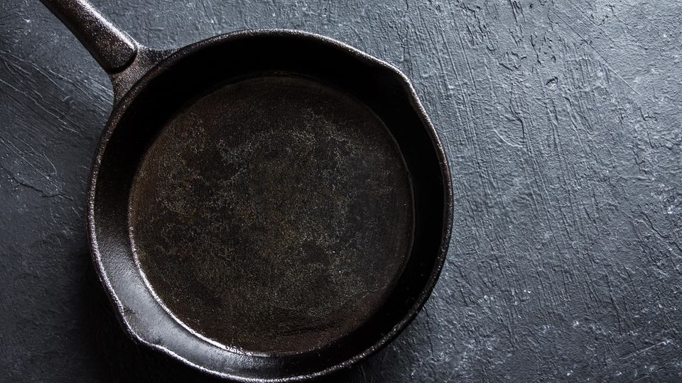 The cast iron pan only becomes durable with optimal care