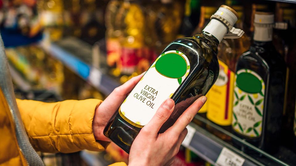 Olive oil in the supermarket