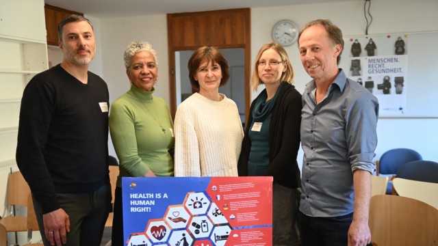 Medical care: In new rooms on Corneliusstrasse: The employees of the Condrobs clearing house and migration advice (from left) Dragan Milakovic, Rita Przygodda, Sybille Lampenscherf, Kathrin Abu-Wishah and Robert Limmer.