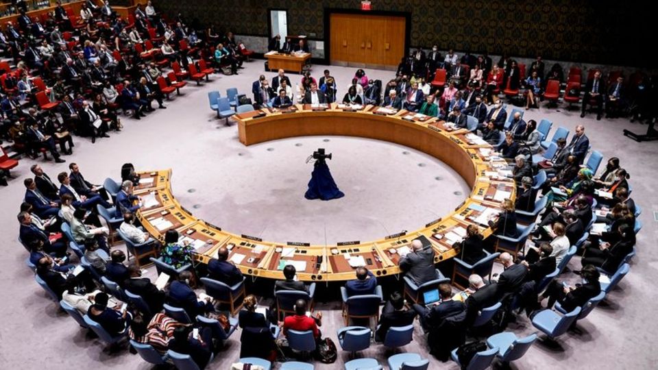 The UN Security Council voted in New York to call for a ceasefire in the Gaza Strip.  Photo: John Minchillo/AP/