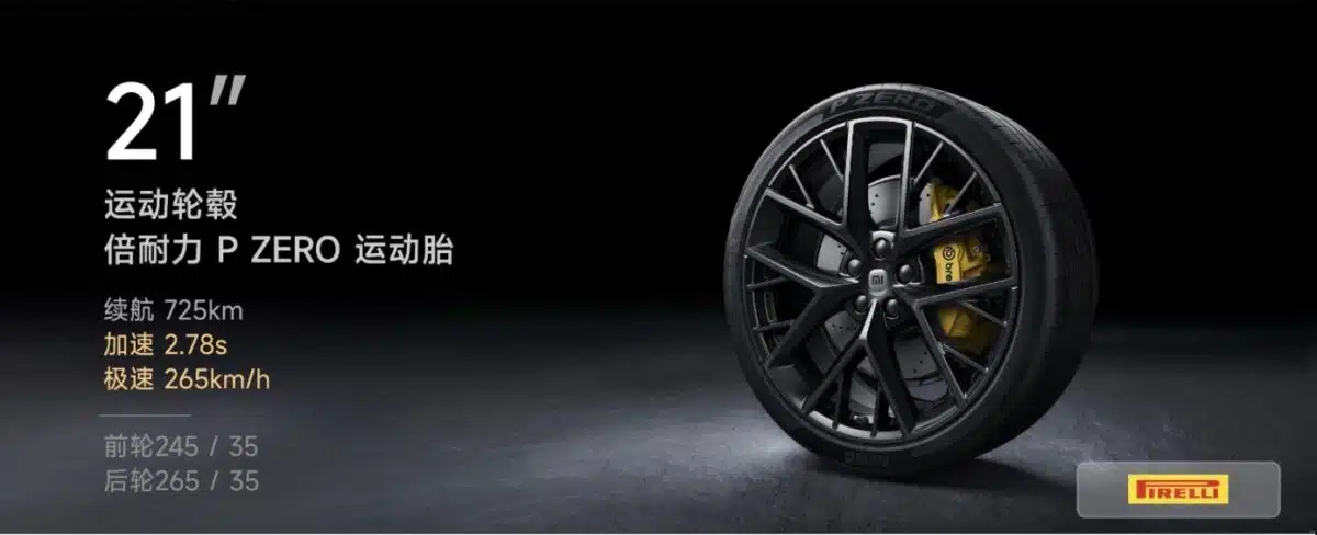 Xiaomi SU7 Electric car tires rims