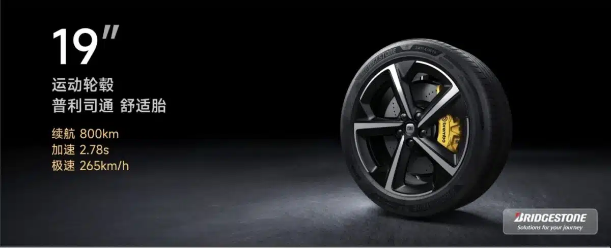 Xiaomi SU7 Electric car tires rims
