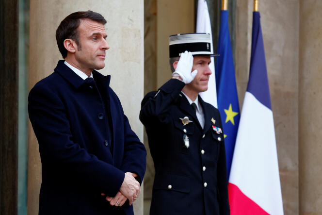 Emmanuel Macron at the Elysée, February 26.