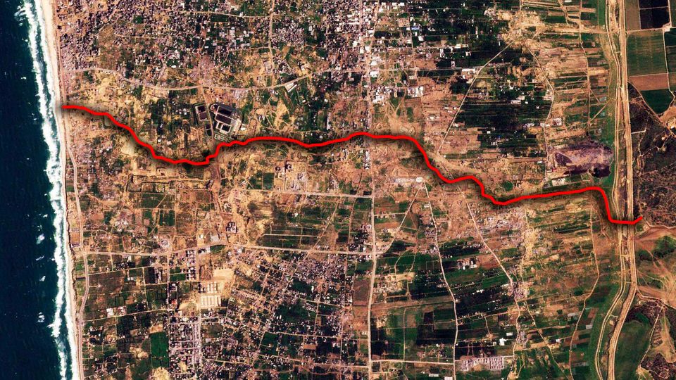Satellite image shows the Gaza Strip, taken on January 30, 2024.