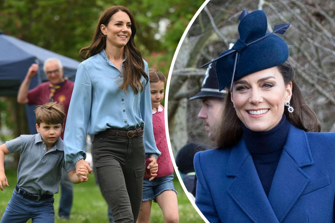 Princess Kate was spotted in her favorite shop, a farm shop in Windsor.  Her last public appearance on December 25th at Sandringham months ago (photo montage).