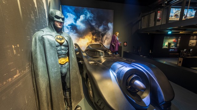 Exhibition in Rosenheim: The true-to-original replica of the Batmobile from Tim Burton's Batman films is life-sized.